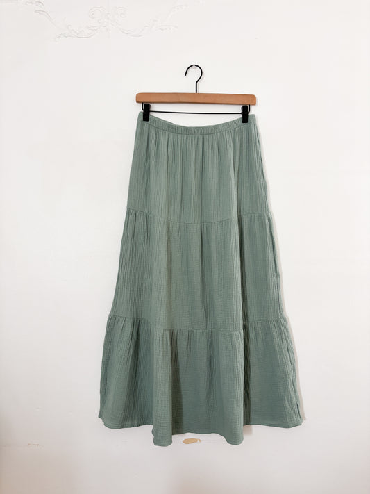 Cotton Gauze Maxi Skirt (L)