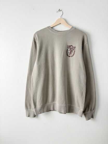 “Thumbs Up” Floral Printed Crewneck