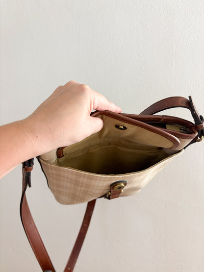 Vintage Liz Claiborne Plaid Leather Purse
