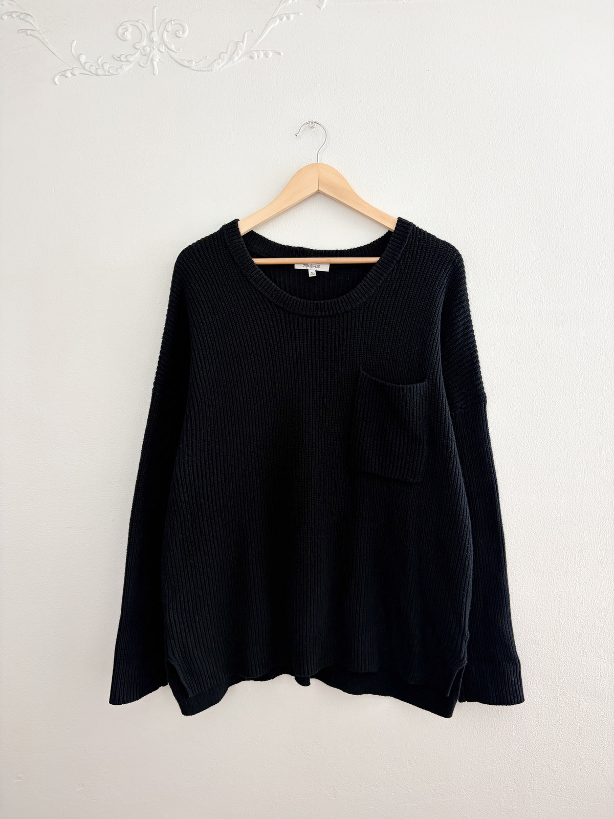 Madewell Black Knit Sweater (XL)