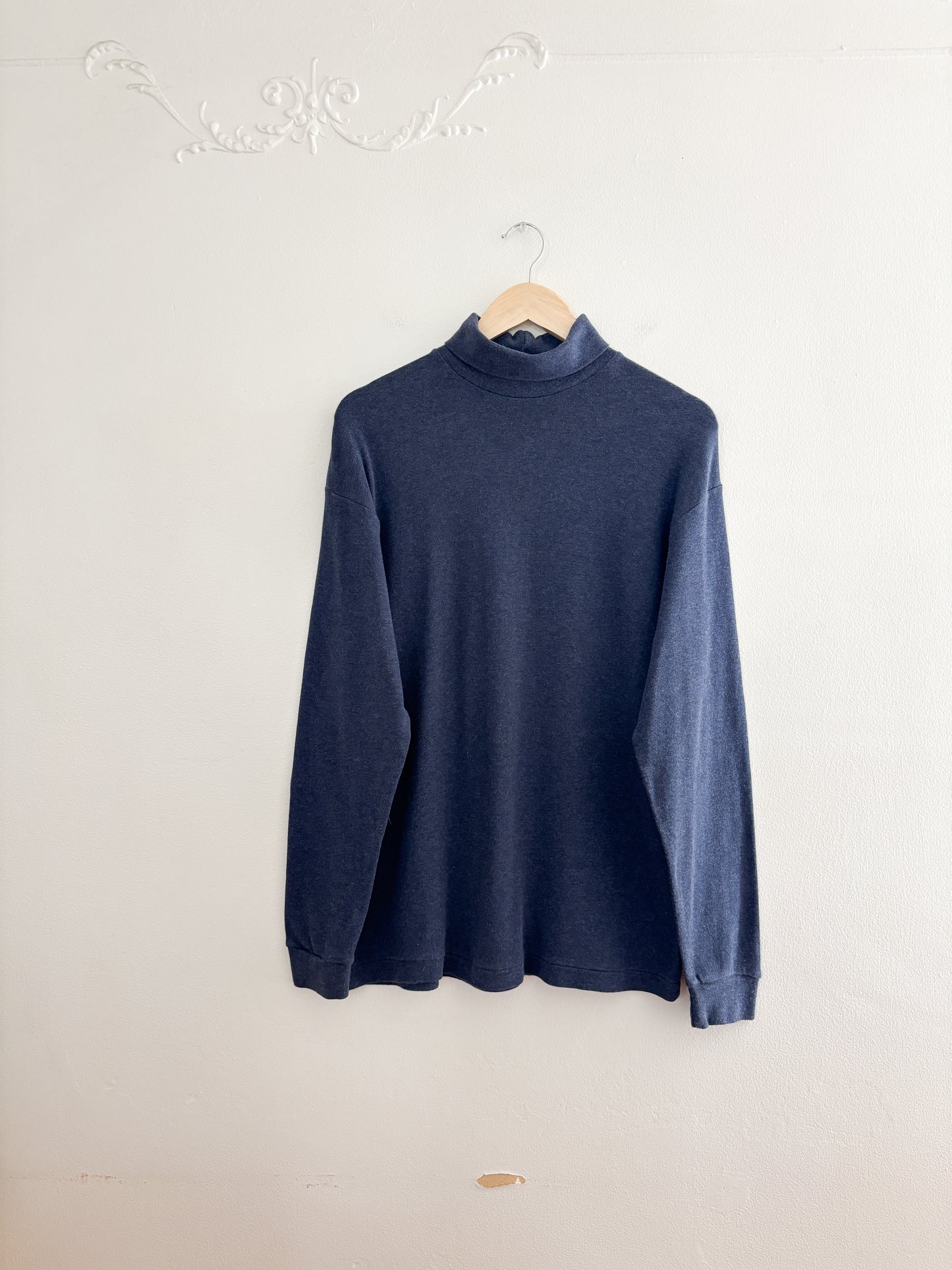 Vintage Blue Turtleneck Long Sleeve (L)