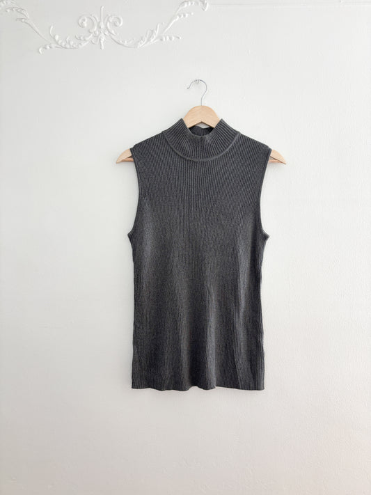 Dana Buchman Ribbed Mockneck (L)