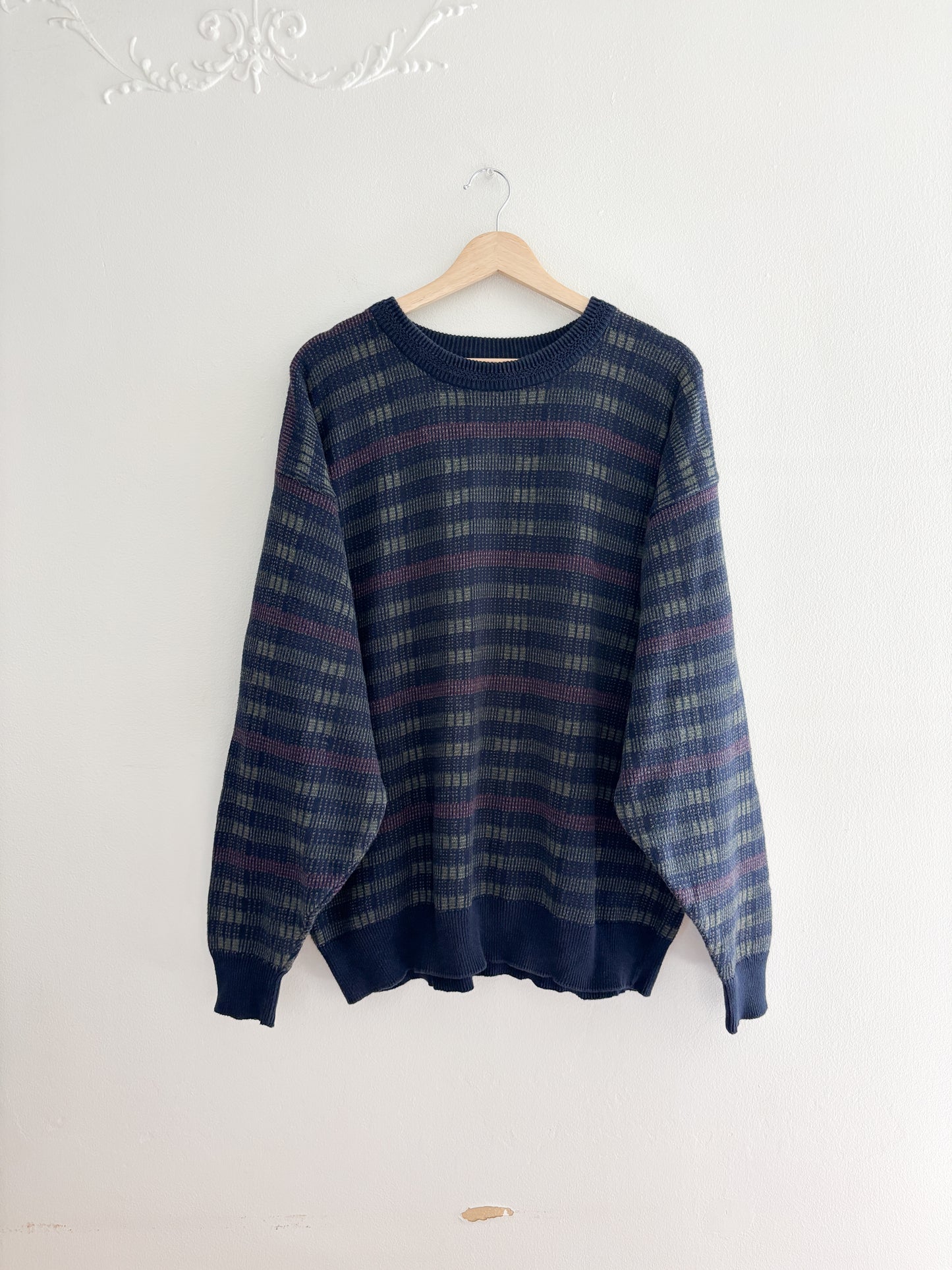 Vintage Plaid Sweater (XL)