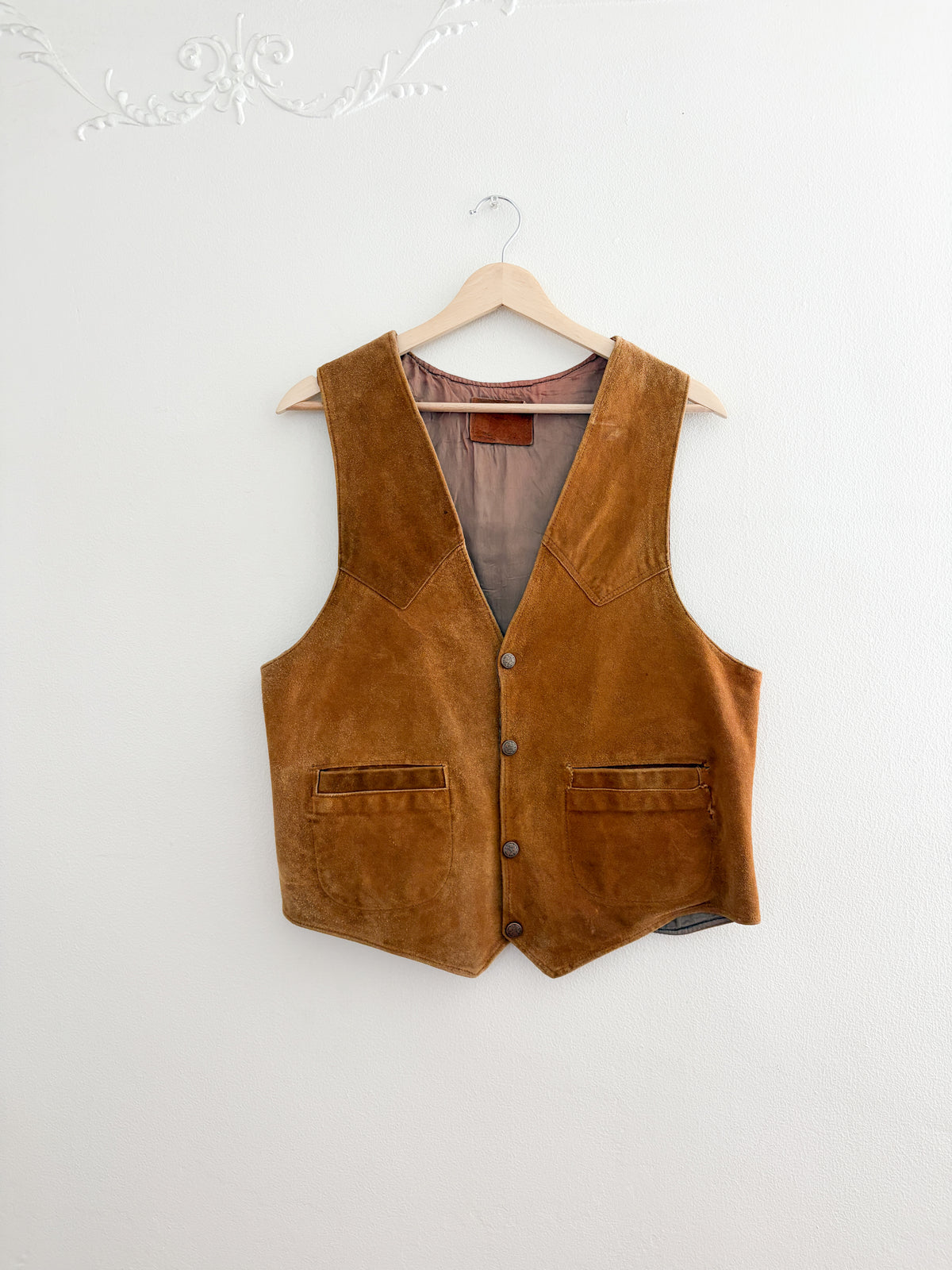 Vintage Leather Vest (S/M)