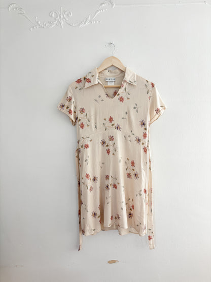 Vintage Floral Mini Dress (S/M)