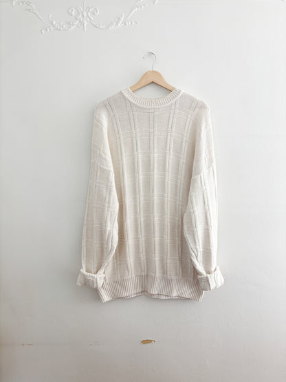 Vintage Woven Patterned Sweater (XL)