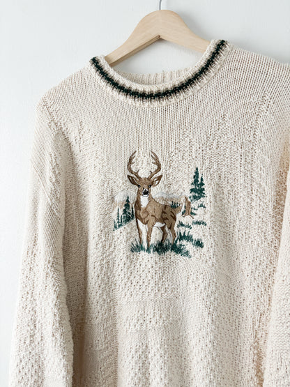 Vintage Cream Buck Sweater