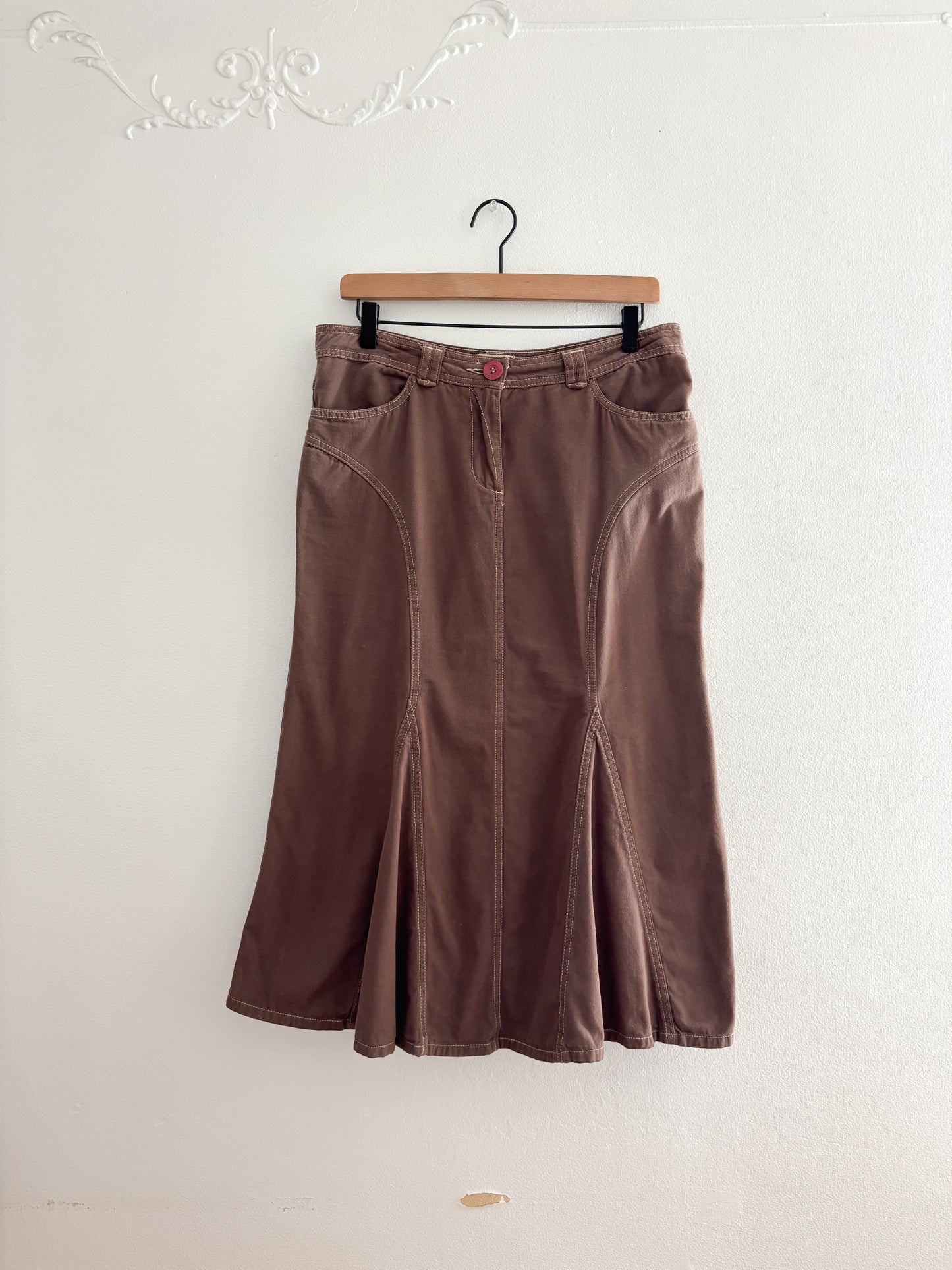 Vintage Brown Y2K Skirt (30/31”)