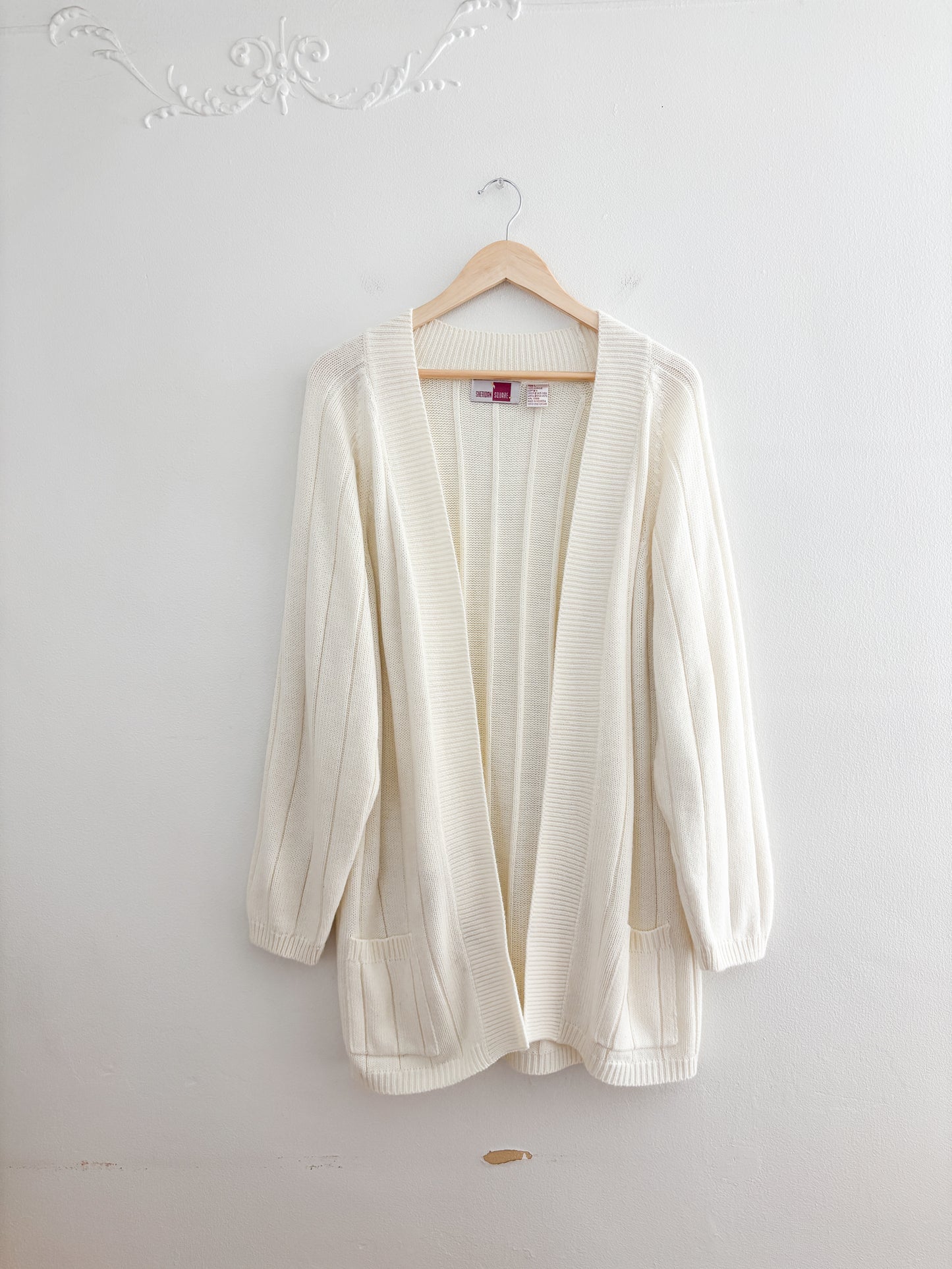 Vintage Cream Open Cardigan (L)