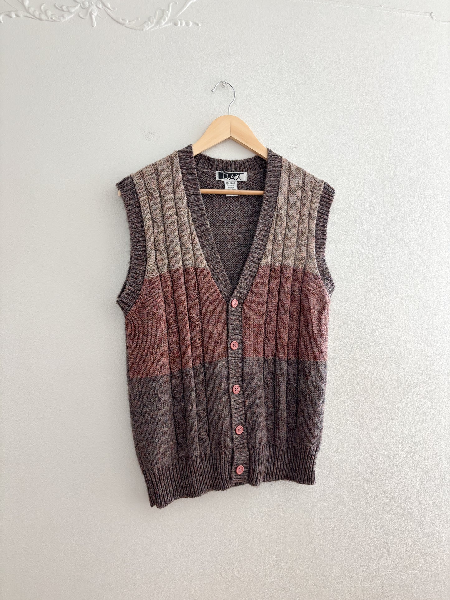 Vintage Striped Sweater Vest (M)