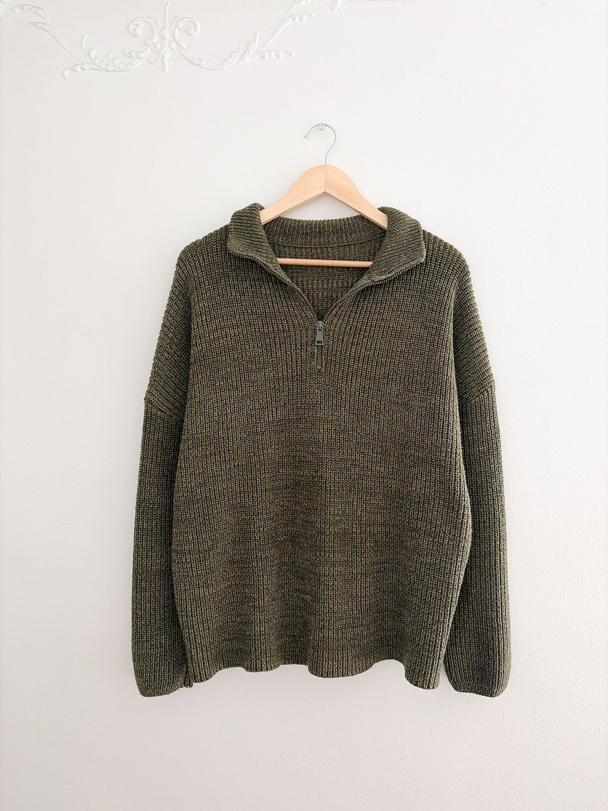 Green Quarter Zip Sweater (XL)