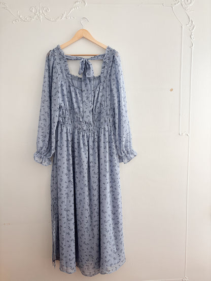 Gibsonlook Blue Floral Maxi Dress (XL)