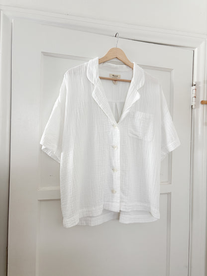 Madewell Cotton Guaze Button up (L)