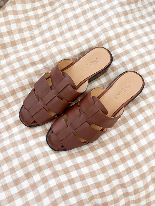 Madewell Dixson Fisherman Leather Mules