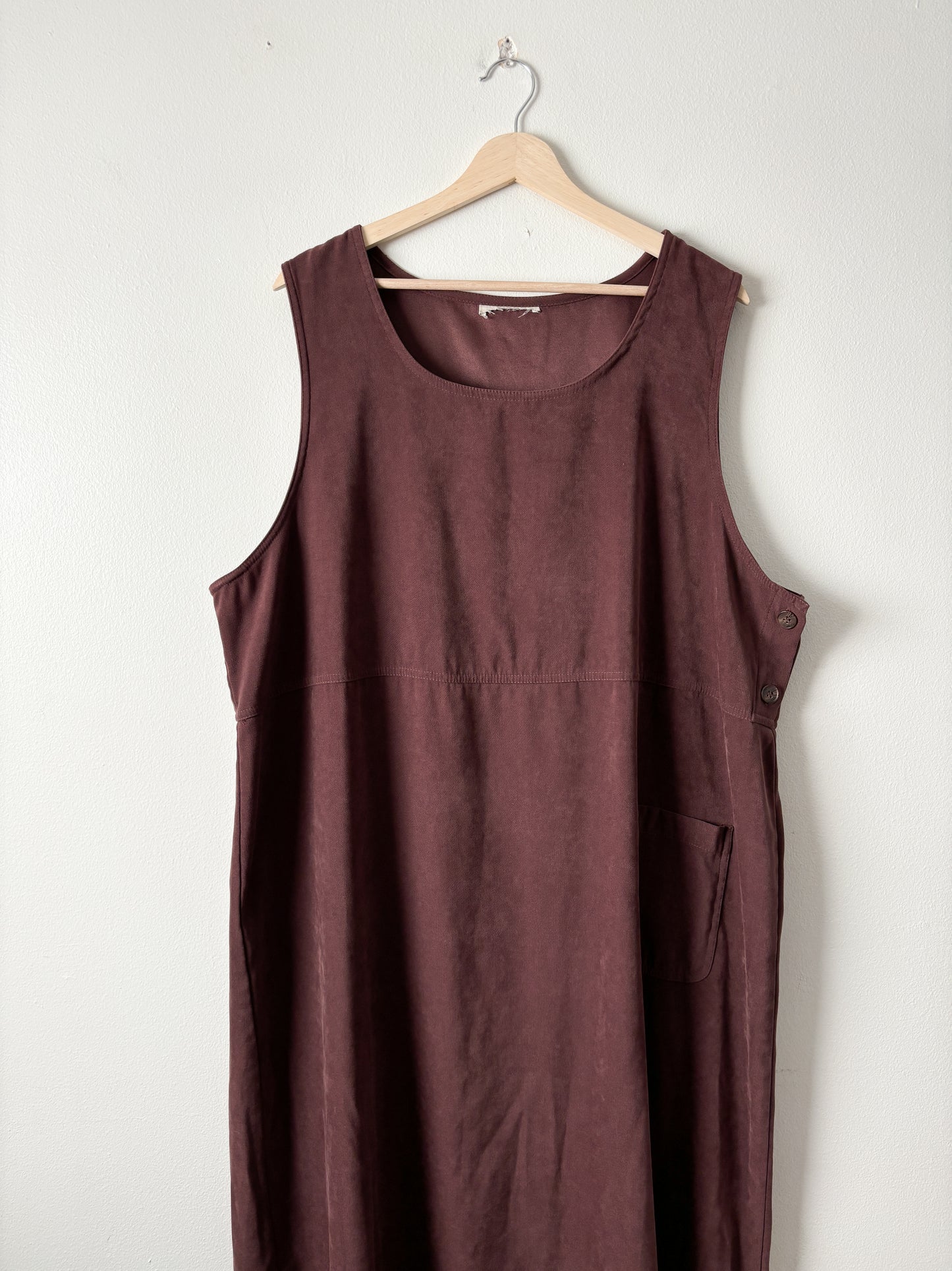 Vintage Faux Suede Brown Maxi