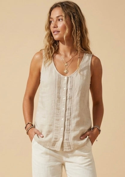 Tommy Bahama Linen Tank Top (S)