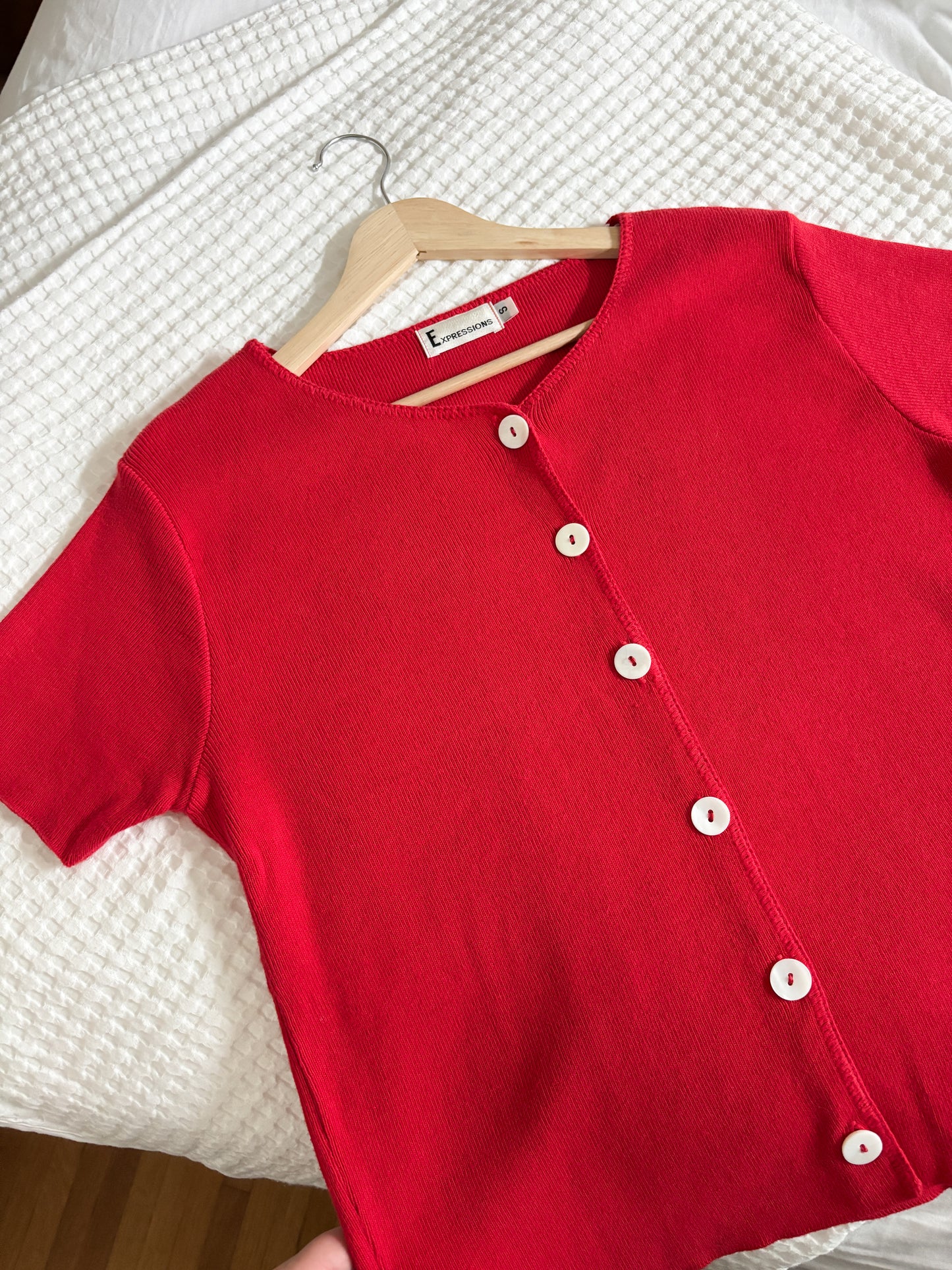 Vintage Red Knit top (S)