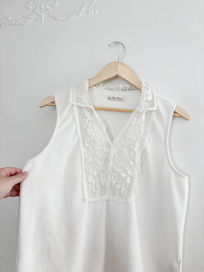 Free People Lace Collared Top (M)