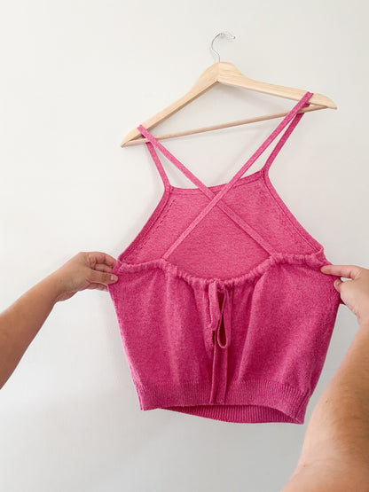 Anthropologie Pink Knit Tank (S)