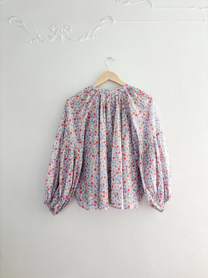 Something Navy Floral Blouse (S)