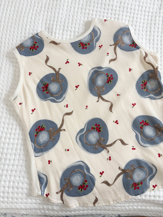 Cottage Core Hat Tank Top (S/M)
