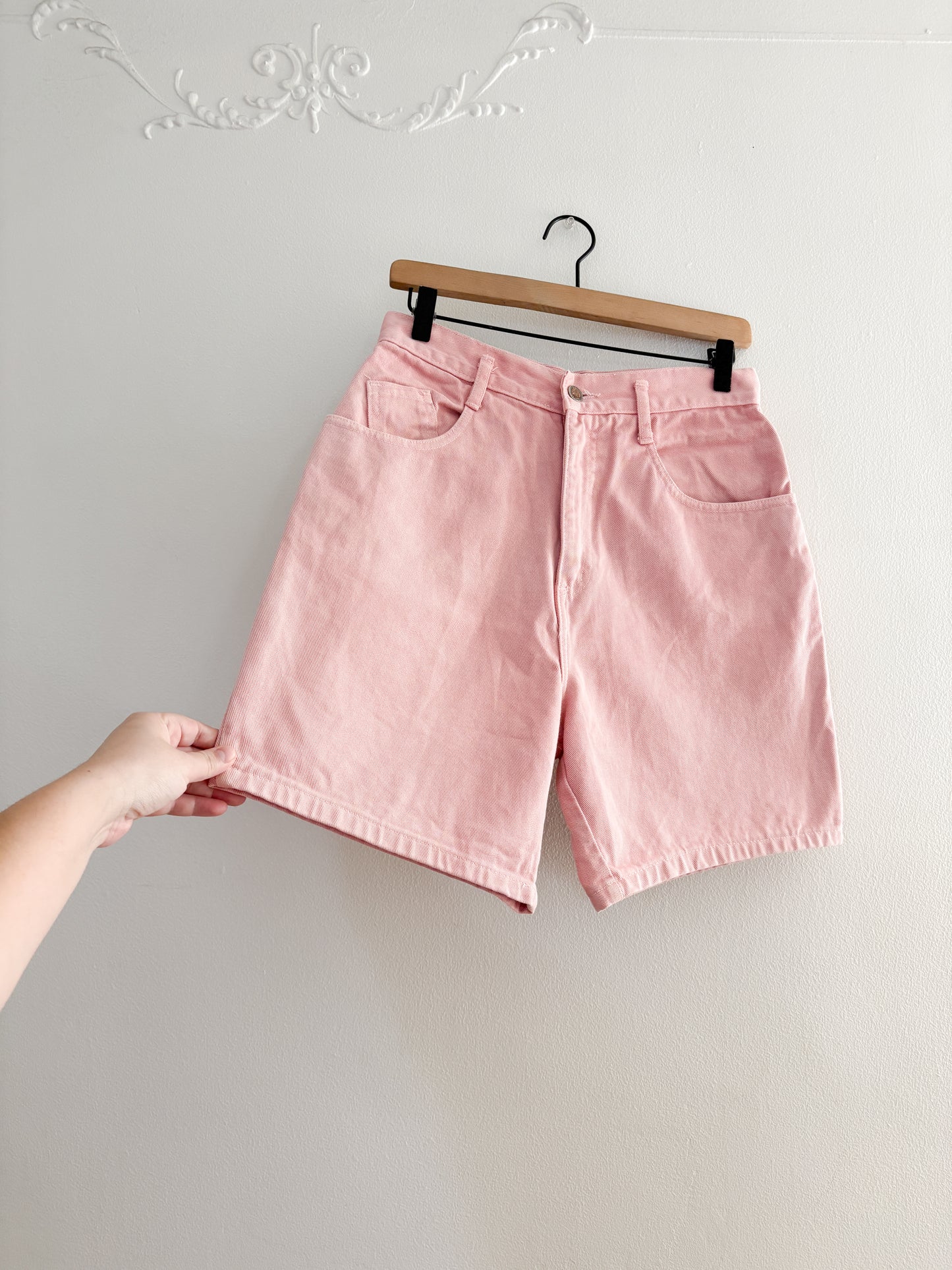 Vintage Pink Denim Shorts (27”)