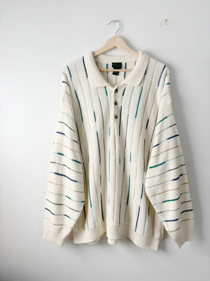 Vintage Coogi Style Collared Sweater