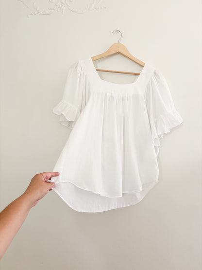 Mustard Seed Ruffle Blouse (S)