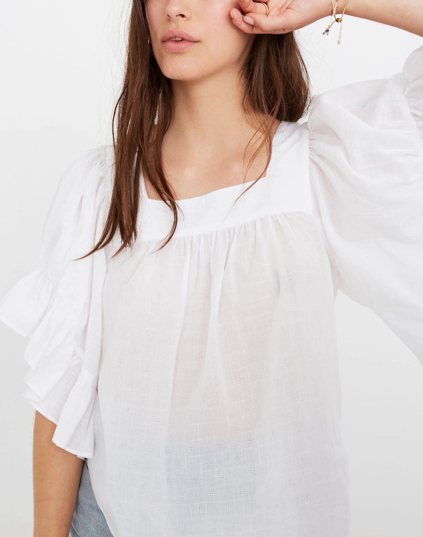 Mustard Seed Ruffle Blouse (S)