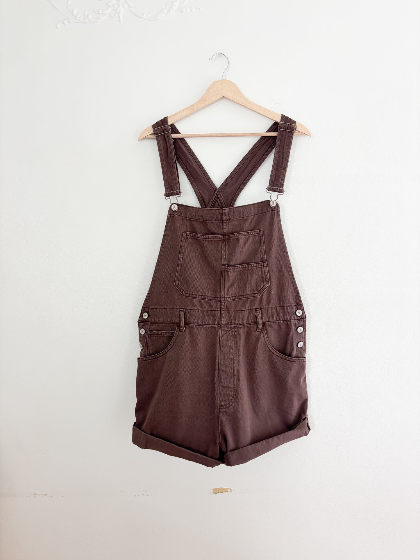 Free People Brown Ziggy Overalls