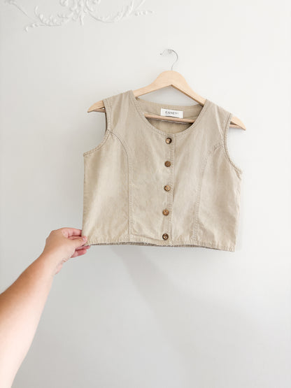 Vintage Cropped Vest (S/M)