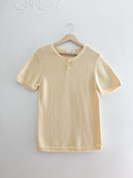 Cherokee yellow knit top (L)