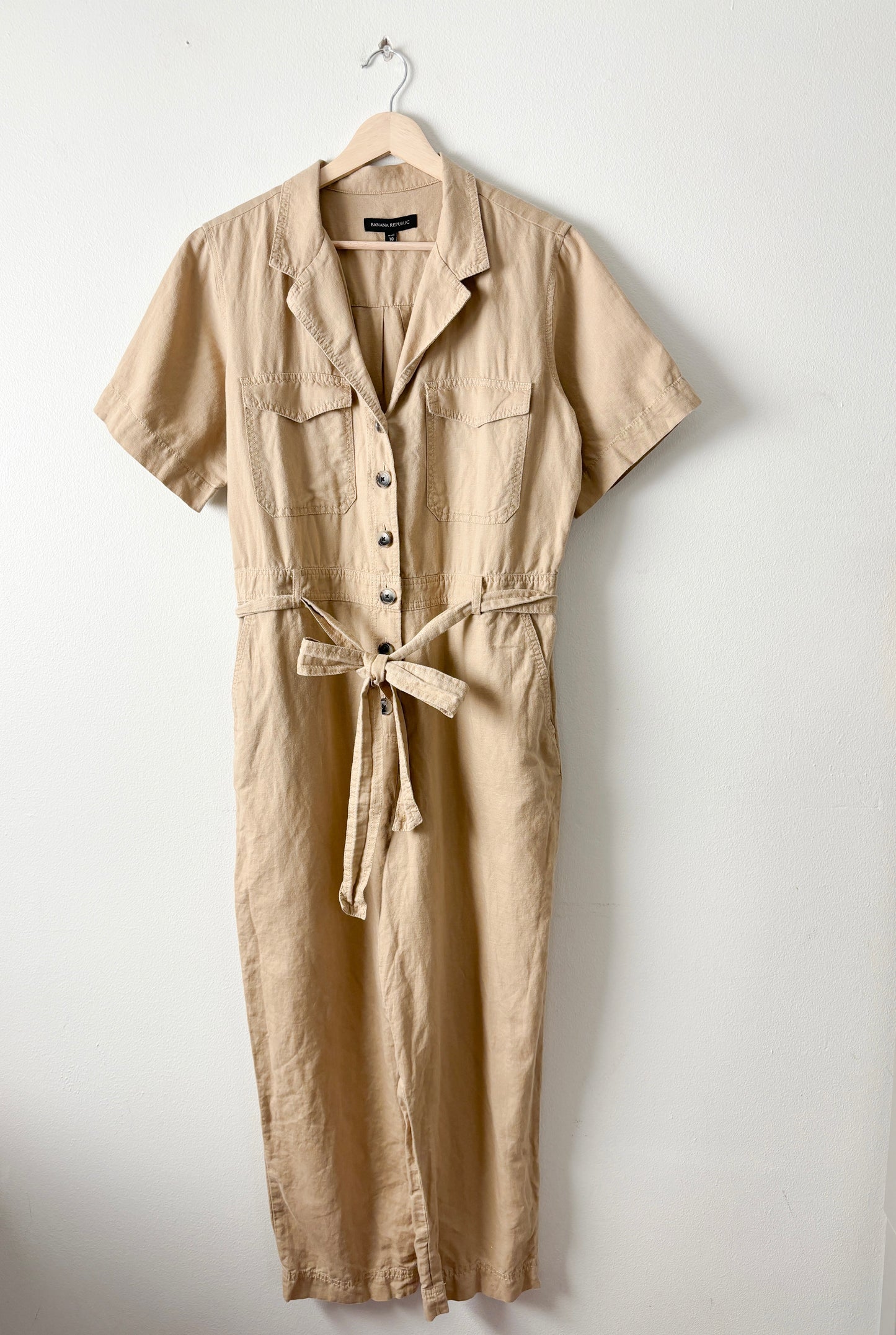 Banana Republic Linen Cotton Blend Jumpsuit
