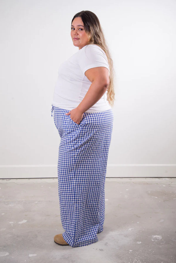 Sanderhaus Blue Gingham Pants (XL)