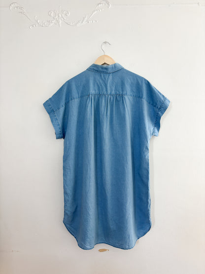 Madewell Linen Blend Button Dress (XL)