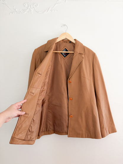 Vintage Leather Blazer Jacket (LP)