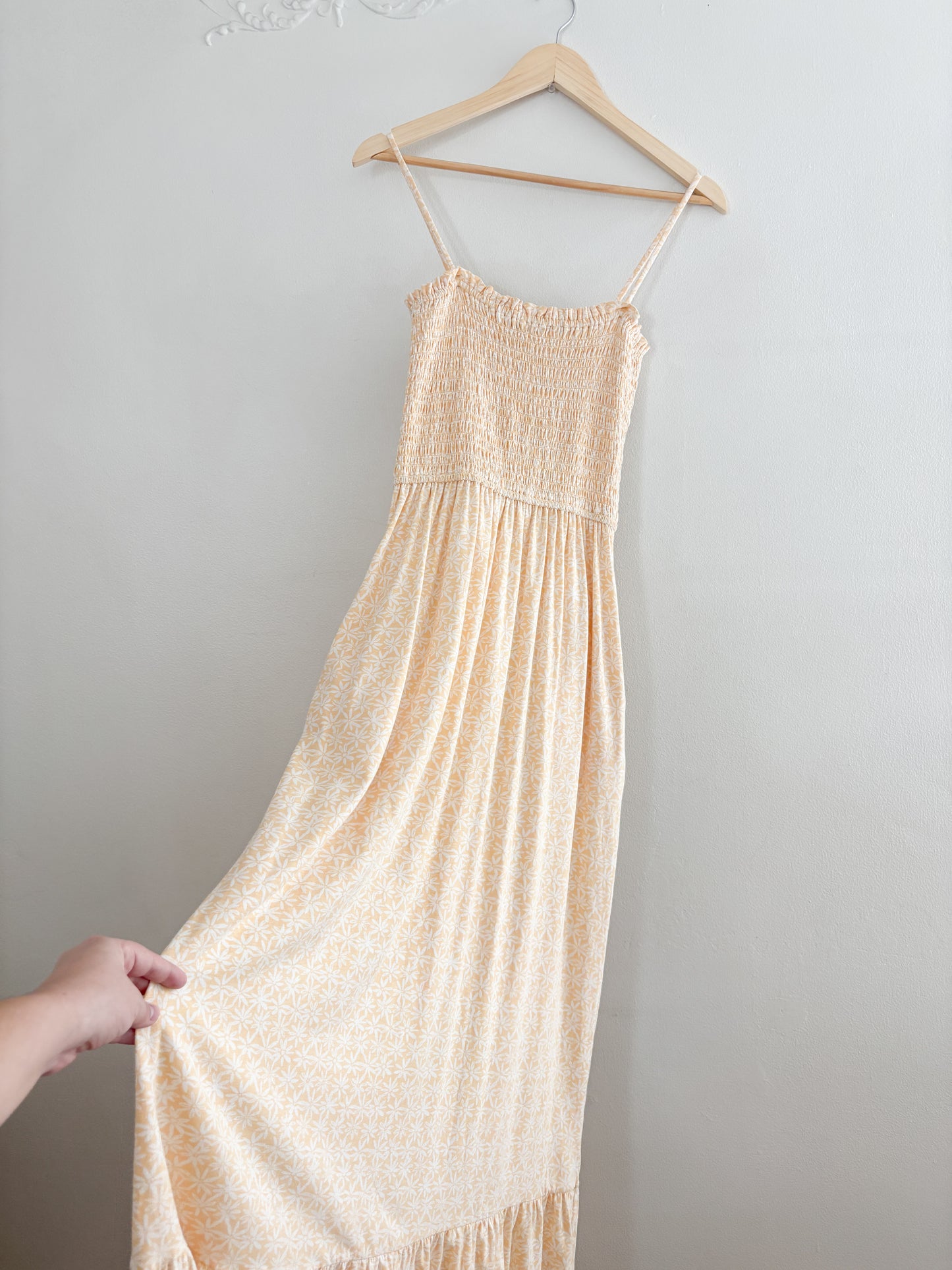 Pact Yellow Floral Maxi Dress
