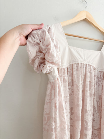 Free People Floral Baby Doll Top (M)