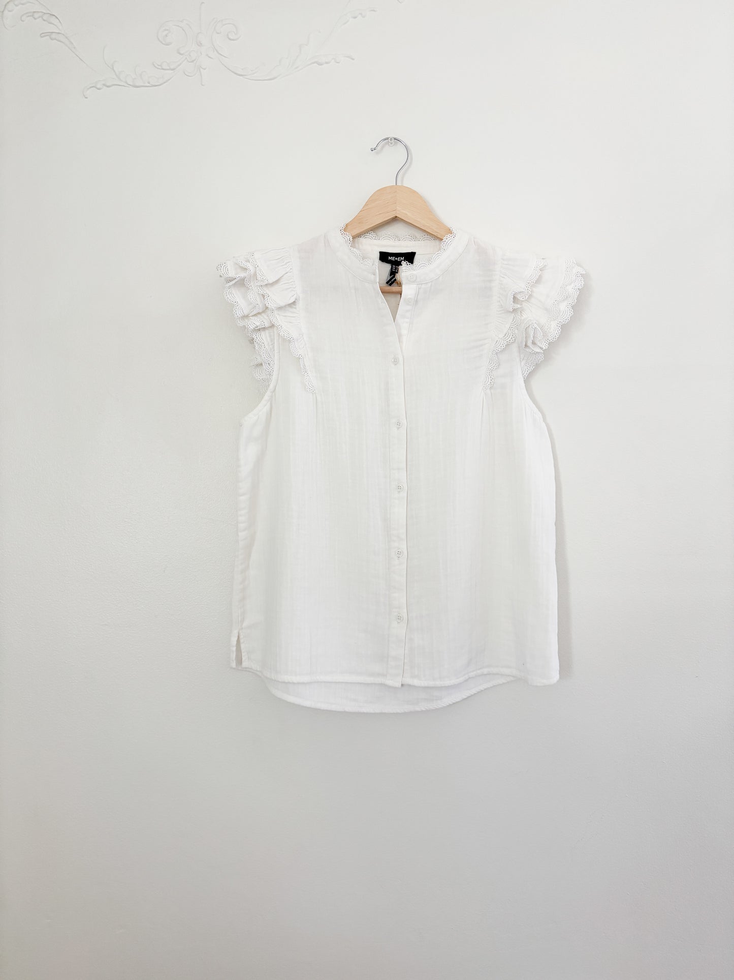 ME + EM White Ruffle Blouse (6)