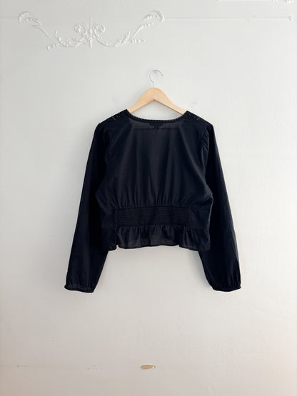 AE Black Cropped Blouse (XL)