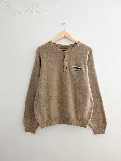 Vintage Henley Sweater (L)