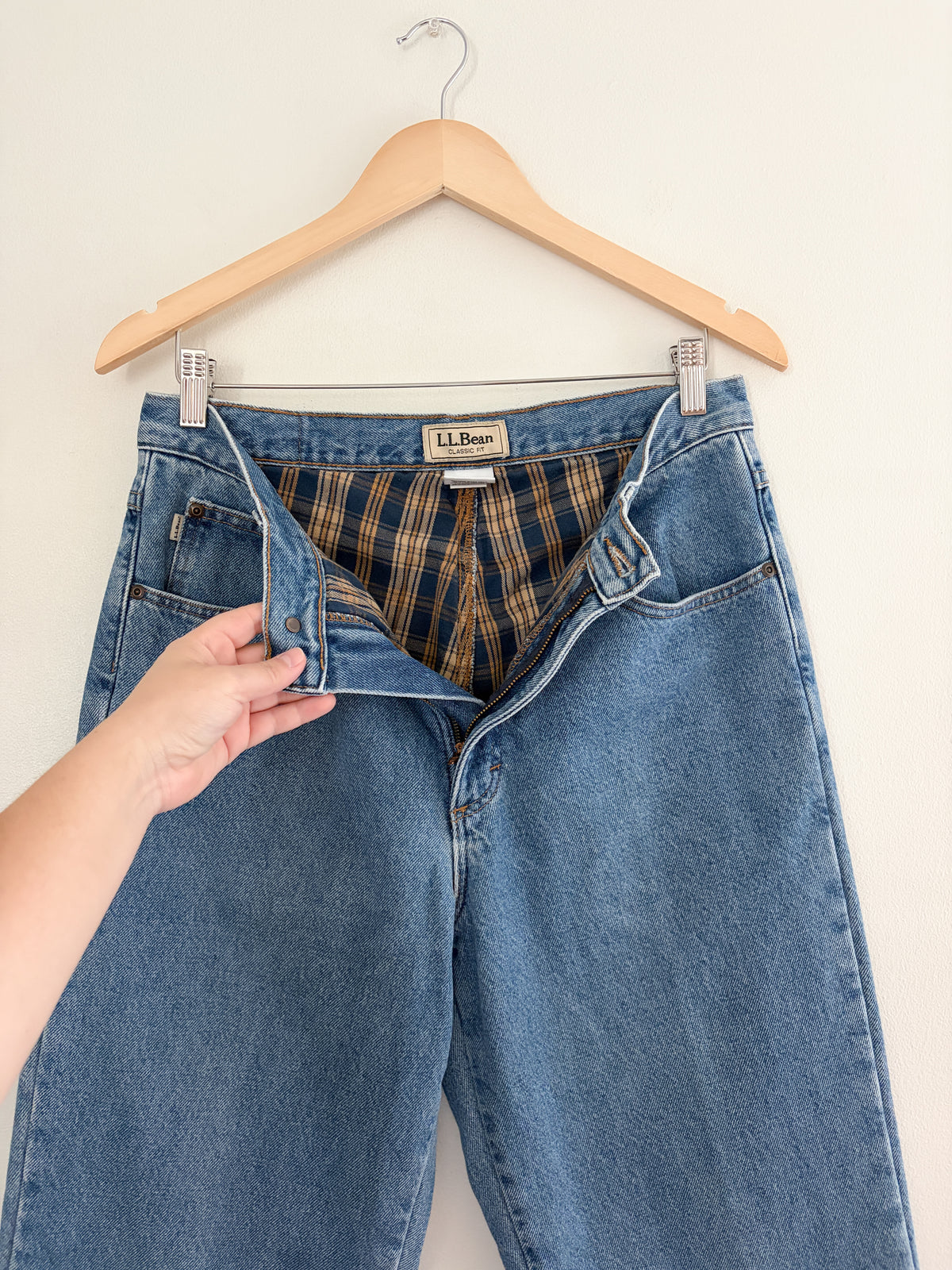Vintage LL Bean Flannel Lined Jeans (30/31”)