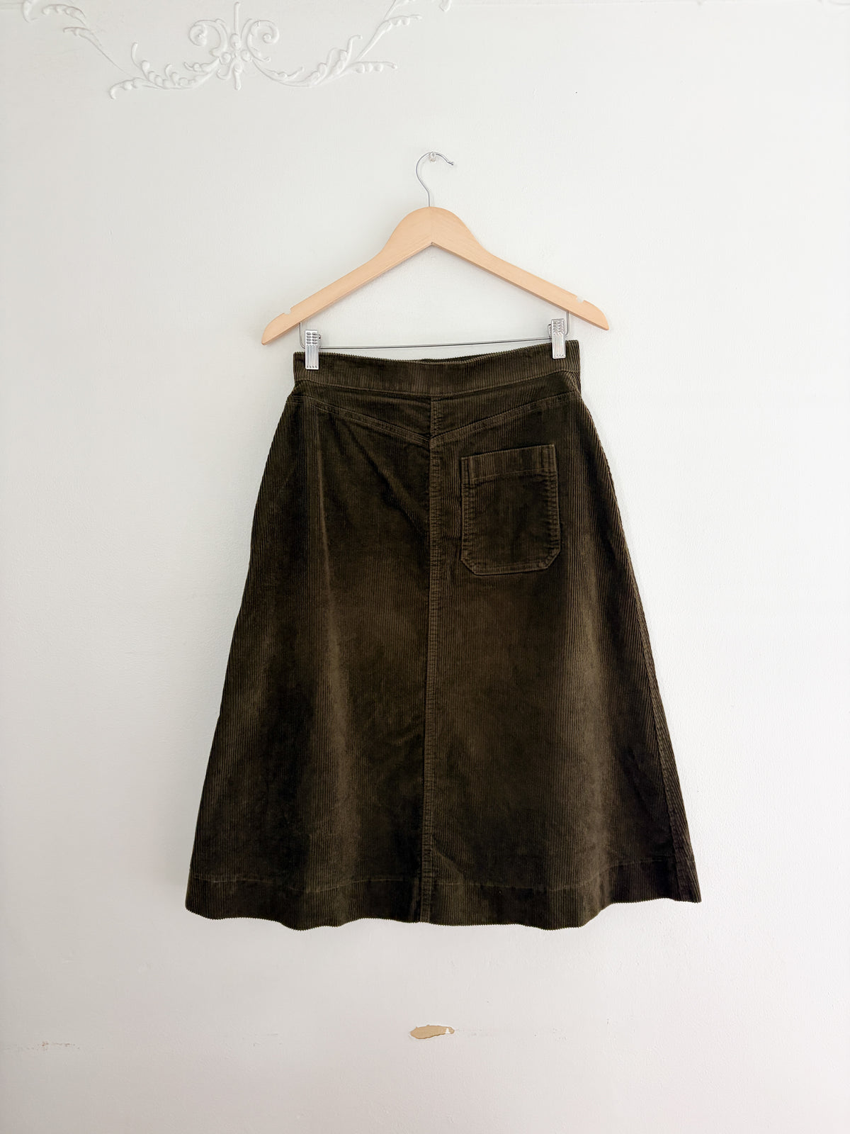 Uniqlo Green Corduroy Skirt (28”)