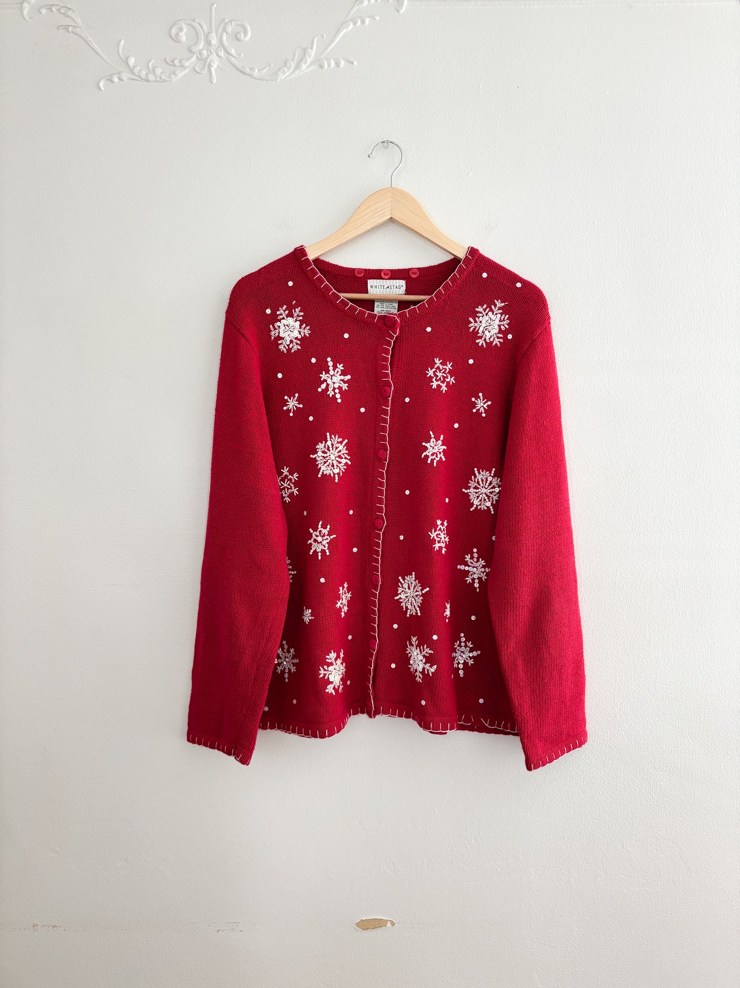 Vintage Snowflake Cardigan (XL)