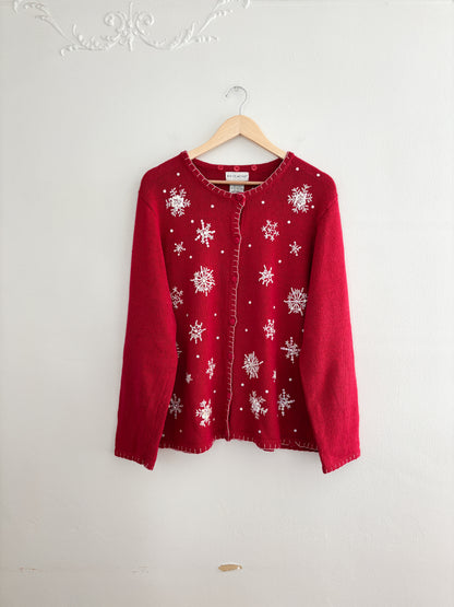 Vintage Snowflake Cardigan (XL)