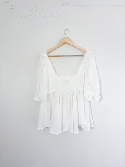 NWT Bohme Puff Sleeve Blouse (L)