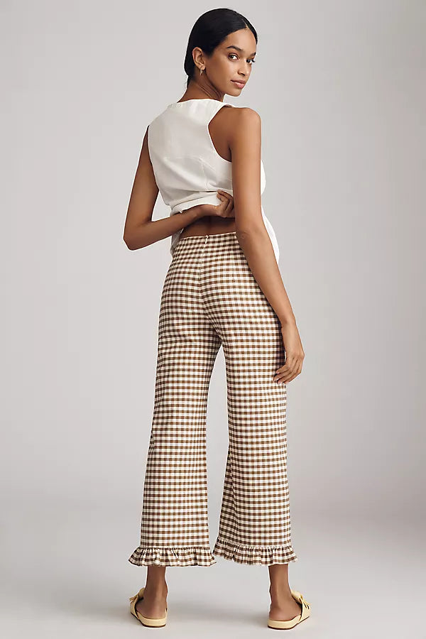 Maeve Colette Ruffled High-Rise Wide-Leg Cropped Pants (31)