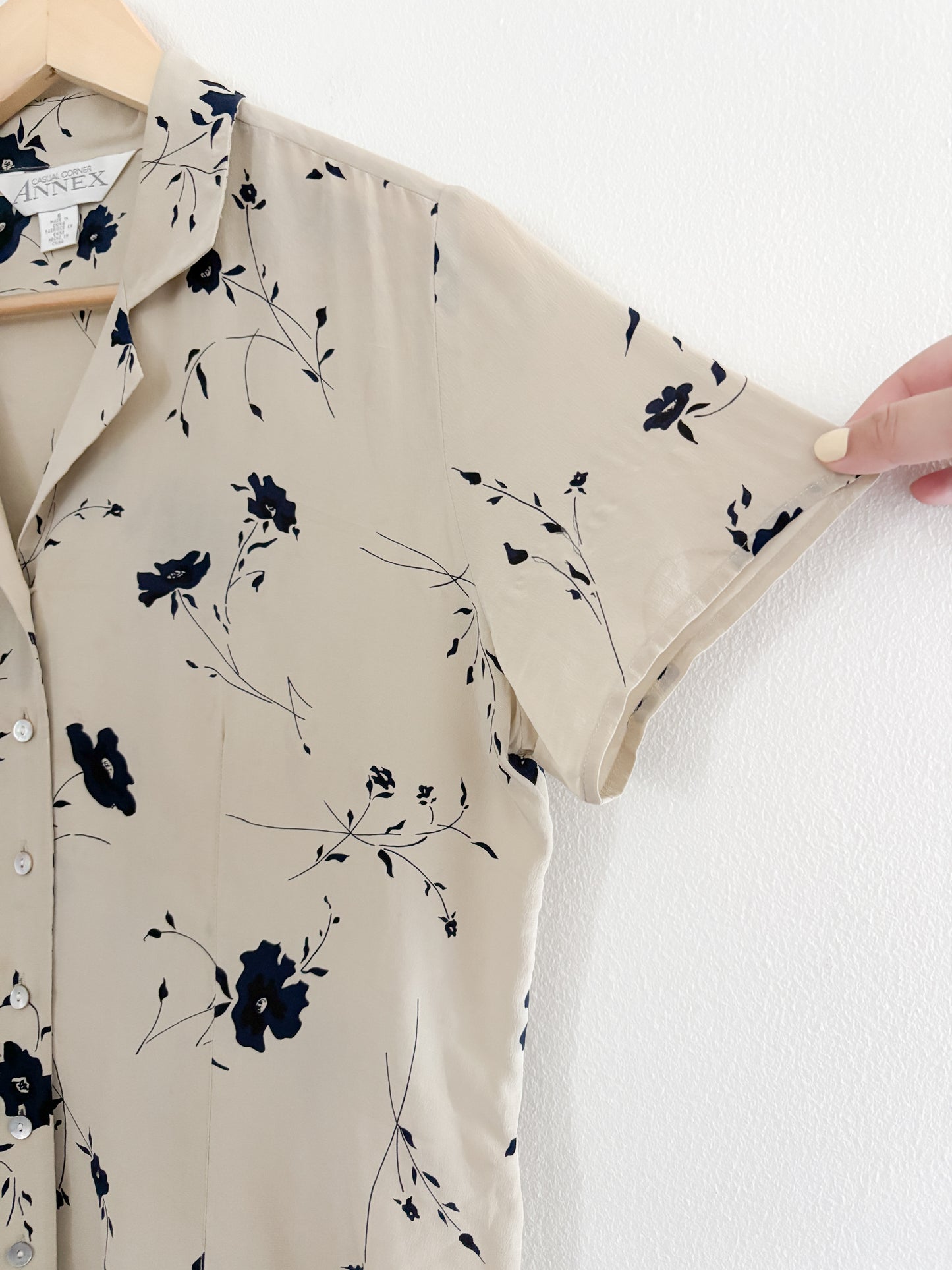 Vintage Floral Silk Button Up (8)