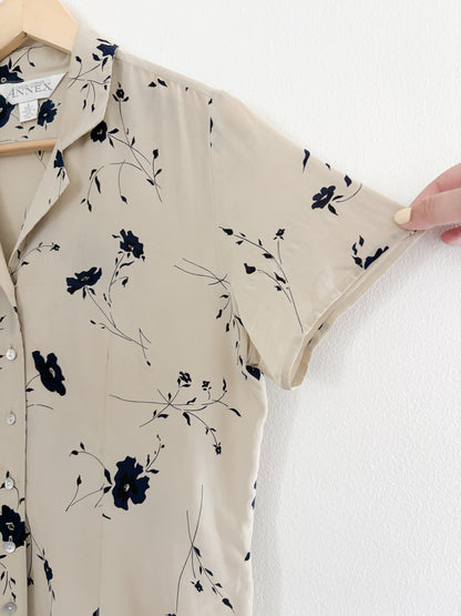 Vintage Floral Silk Button Up (8)