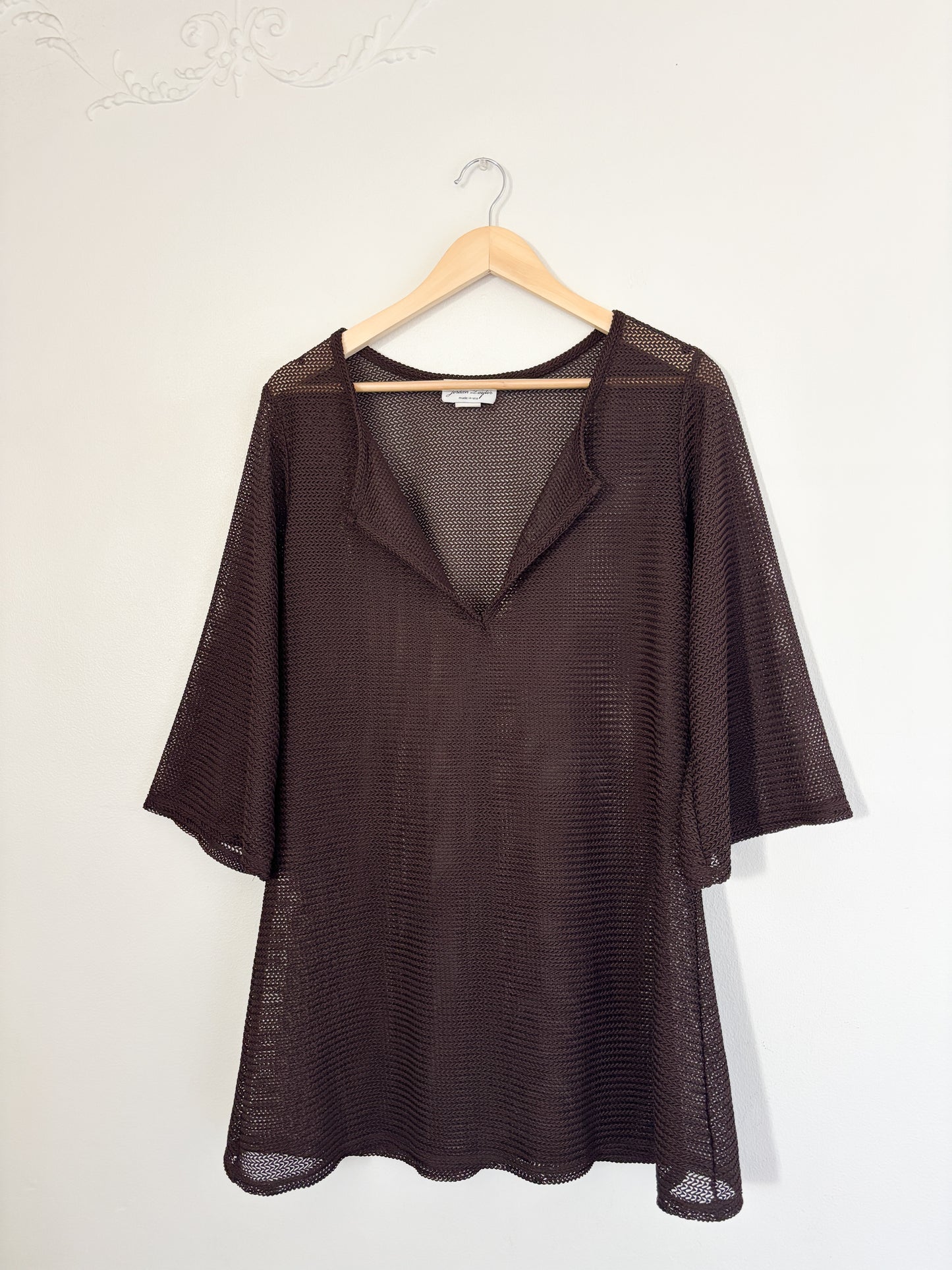 Vintage Brown Woven Cover Up (L)